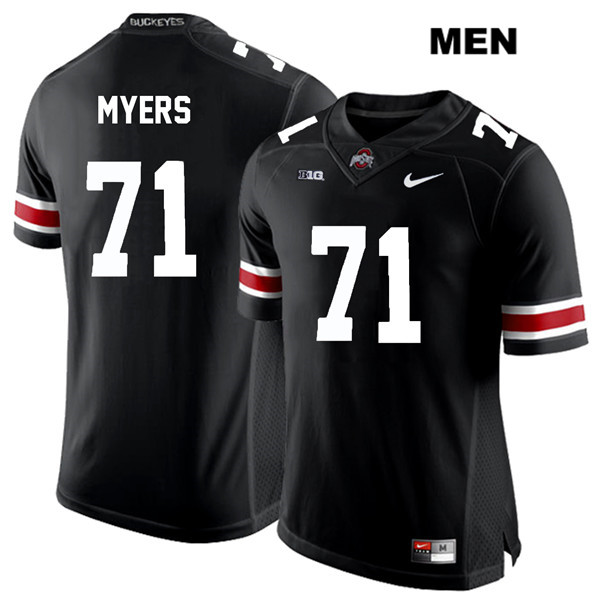 Ohio State Buckeyes Men's Josh Myers #71 White Number Black Authentic Nike College NCAA Stitched Football Jersey AU19V04VK